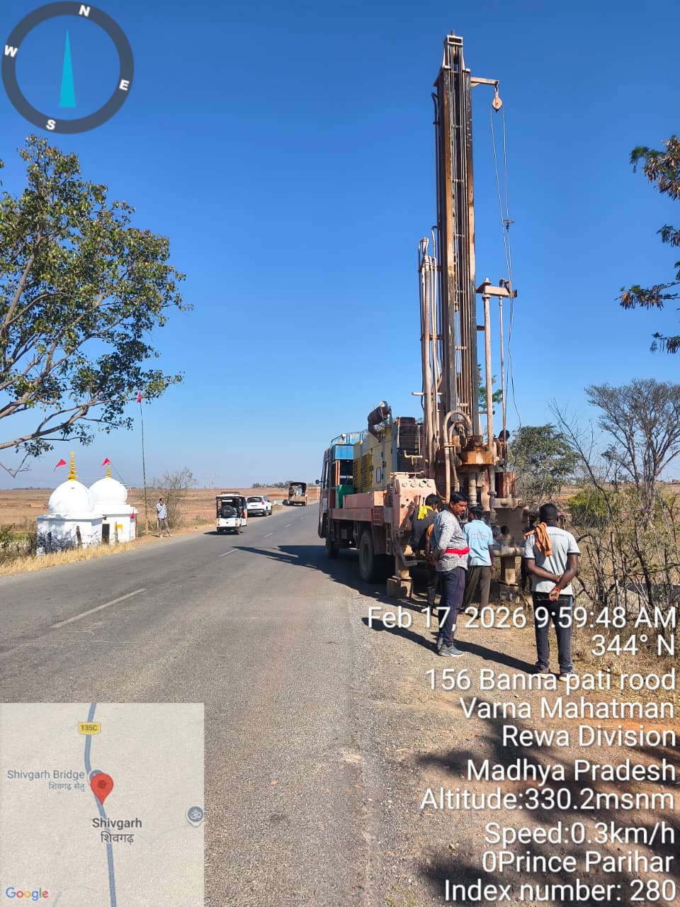 Field drilling work in Rewa Division